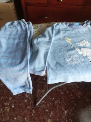 Pijama infantil elefante azul
