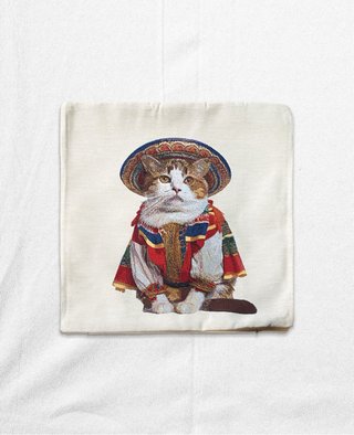 Set 2 fodere gobelin gatti Belle Époque 42x42