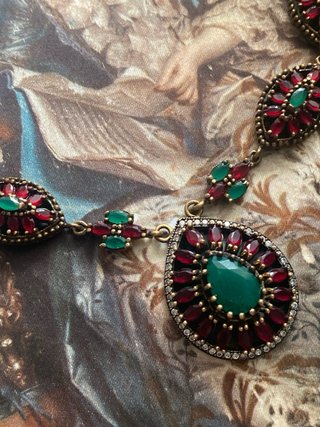 Collar Plata y granate