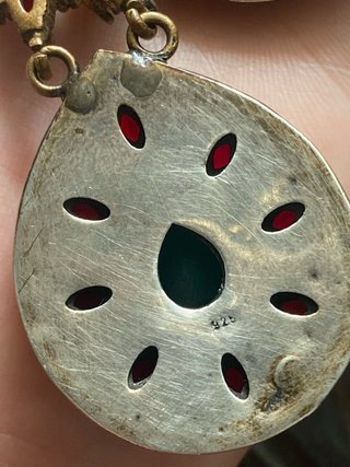 Collar Plata y granate