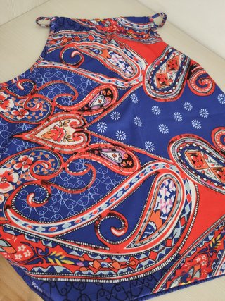 Camiseta Halter Estampada Talla M - Nueva