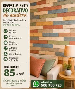 Revestimiento Decorativo Madera Pino