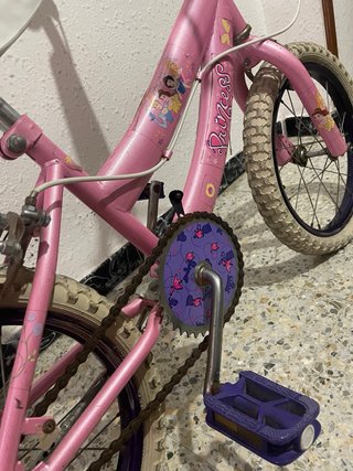 Bicicleta infantil Princesas Disney rosa