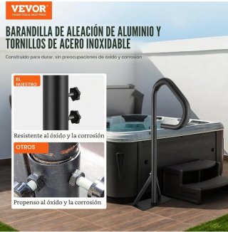 Passerella per spa, jacuzzi, piscina VEVOR Nero