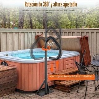 Passerella per spa, jacuzzi, piscina VEVOR Nero