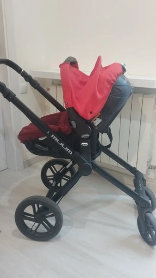 Carrito Jané Muum + Capazo Matrix Light 2 Rojo