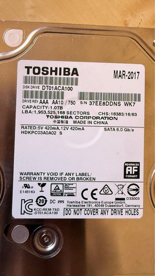 Disco Duro Toshiba 1 Tb DT01 ACA100