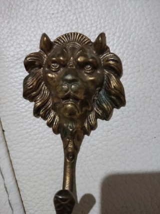 Colgadores Bronce Cabeza León (3 uds)