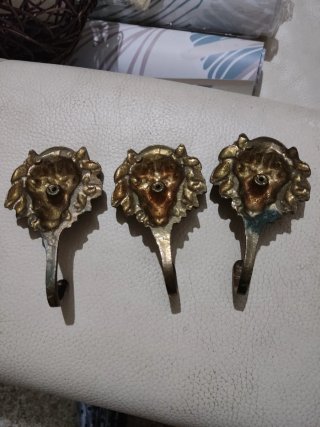 Colgadores Bronce Cabeza León (3 uds)