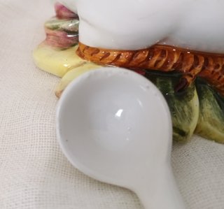 🇮🇹 Sopera pequeña porcelana italiana forma pato