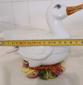 🇮🇹 Sopera pequeña porcelana italiana forma pato