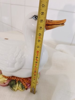 🇮🇹 Sopera pequeña porcelana italiana forma pato
