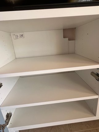 Mueble TV blanco y gris