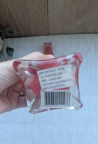 Jarra Vaso Vidro Decorativo Vermelho