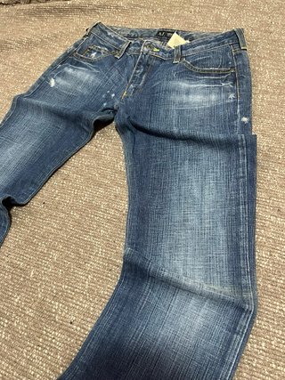 Pantalón Armani Jeans Azul Vingage Vaquero campana