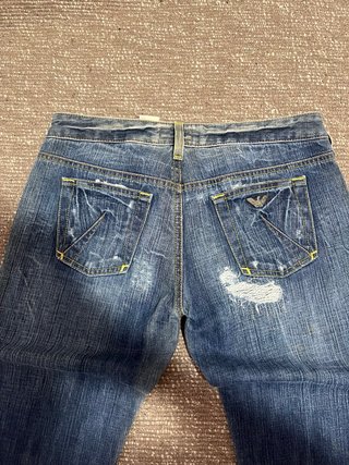 Pantalón Armani Jeans Azul Vingage Vaquero campana