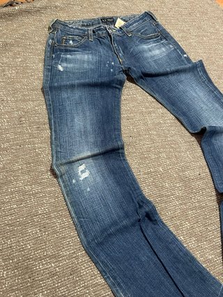 Pantalón Armani Jeans Azul Vingage Vaquero campana