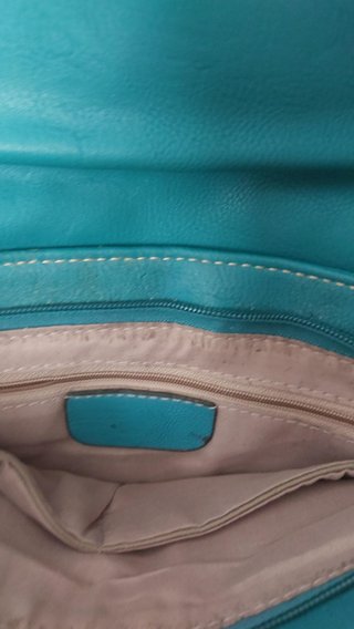 Bolso bandolera azul turquesa elegante