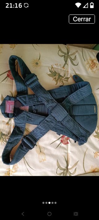 Mochila Portabebés Babybjörn Azul Rayas