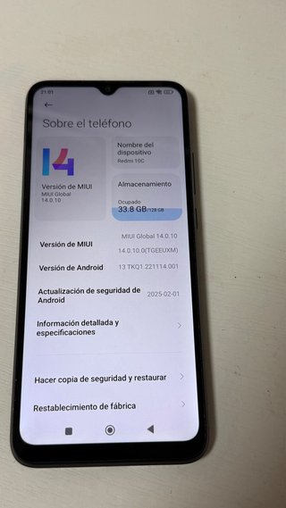 Xiaomi Redmi 10C Negro
