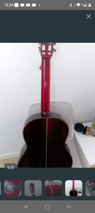 Guitarra flamenca autoamplificada doble prebio