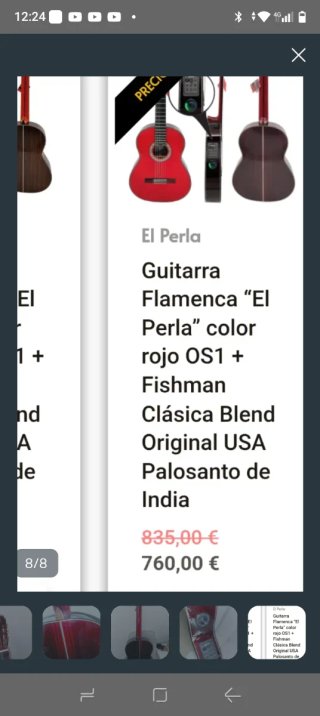 Guitarra flamenca autoamplificada doble prebio