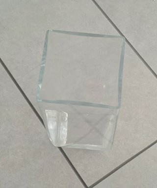 Vaso alto vetro trasparente H 30 cm