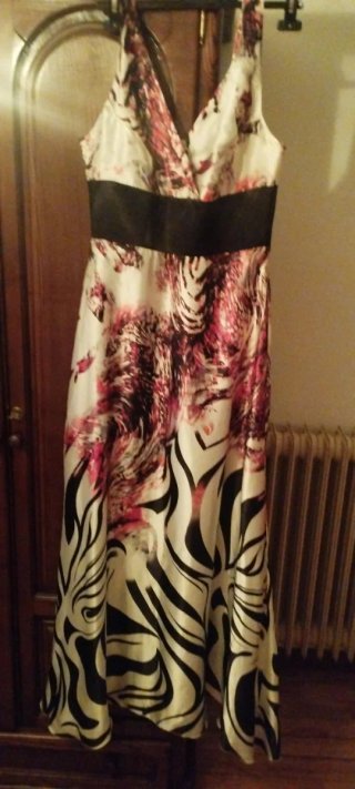 Vestido de fiesta largo estampado