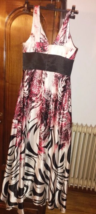 Vestido de fiesta largo estampado