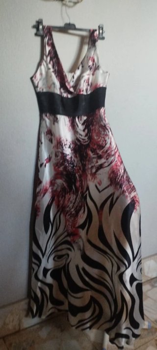 Vestido de fiesta largo estampado