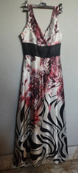 Vestido de fiesta largo estampado