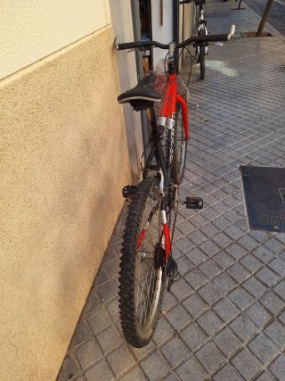 Bicicleta rosa vintage