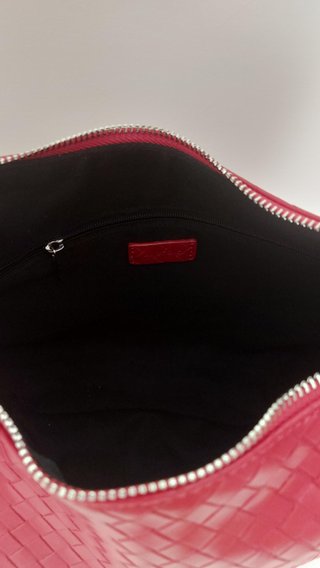 Bolso Parfois rojo efecto trenzado