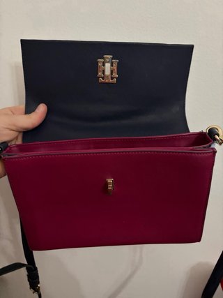 Borsa Tommy Jeans nera e bordeaux