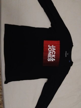 Camiseta Jack & Jones manga larga negra