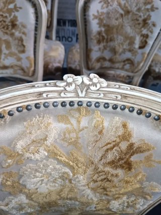 Conjunto 6 sillas comedor Luis XV