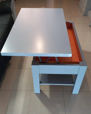 Mesa de centro elevable madera de cerezo
