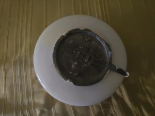 Aplique de techo blanco de cristal