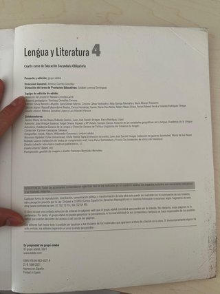 Lengua y literatura 4 ESO