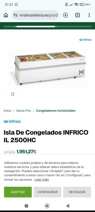 Congelador Profesional Isla