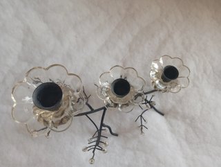 Portavelas de diseño floral