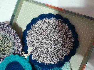 Presine vintage uncinetto set 4 pezzi