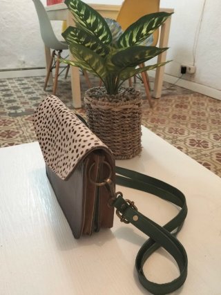 Bolso mujer piel estampado