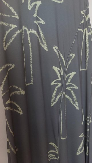 Vestido largo Parfois palmeras gris/amarillo T. M/