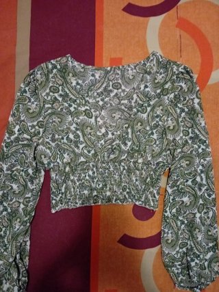 Blusa manga larga estampada