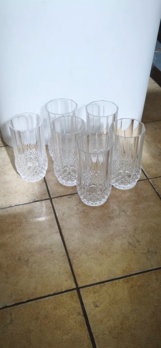 Conjunto 6 Copos Vidro com Padrão