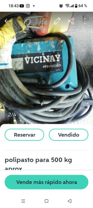 Polipasto Vicinay Elevación 500 kg