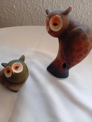 Figura búho suerte con cría
