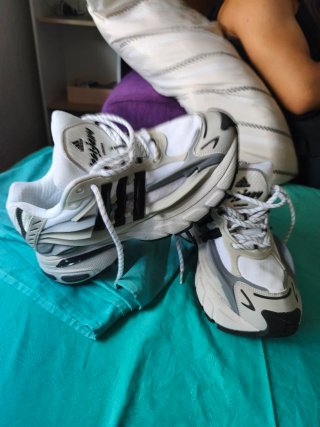 Zapatillas Adidas Hombre Gris/Blanco