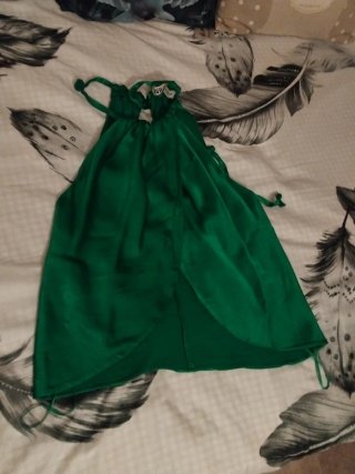 Blusa marca Zara satén verde